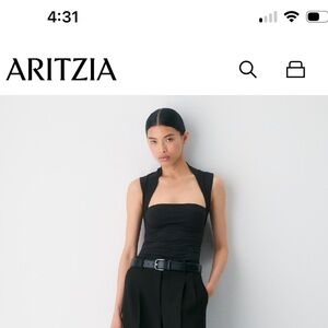 Aritzia contour flourish top M